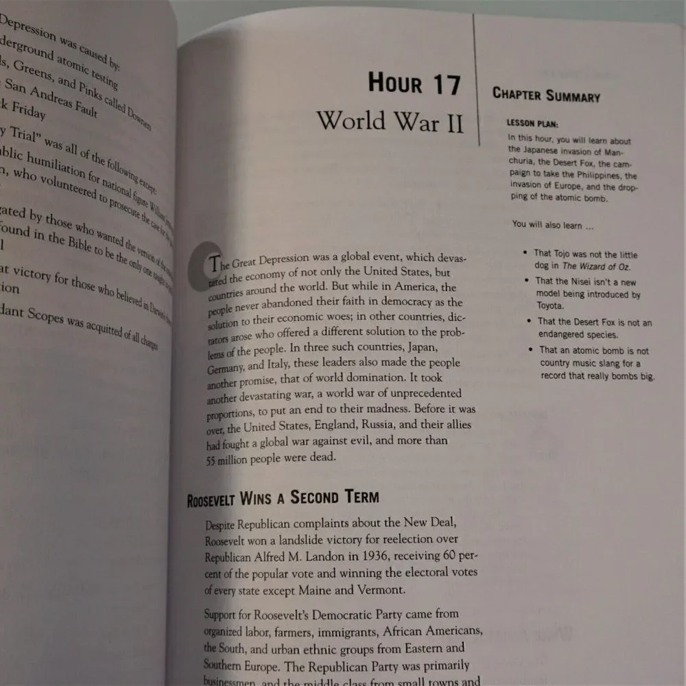 Alpha Teach Yourself American History in 24 Hours by Robert Davenport 2002